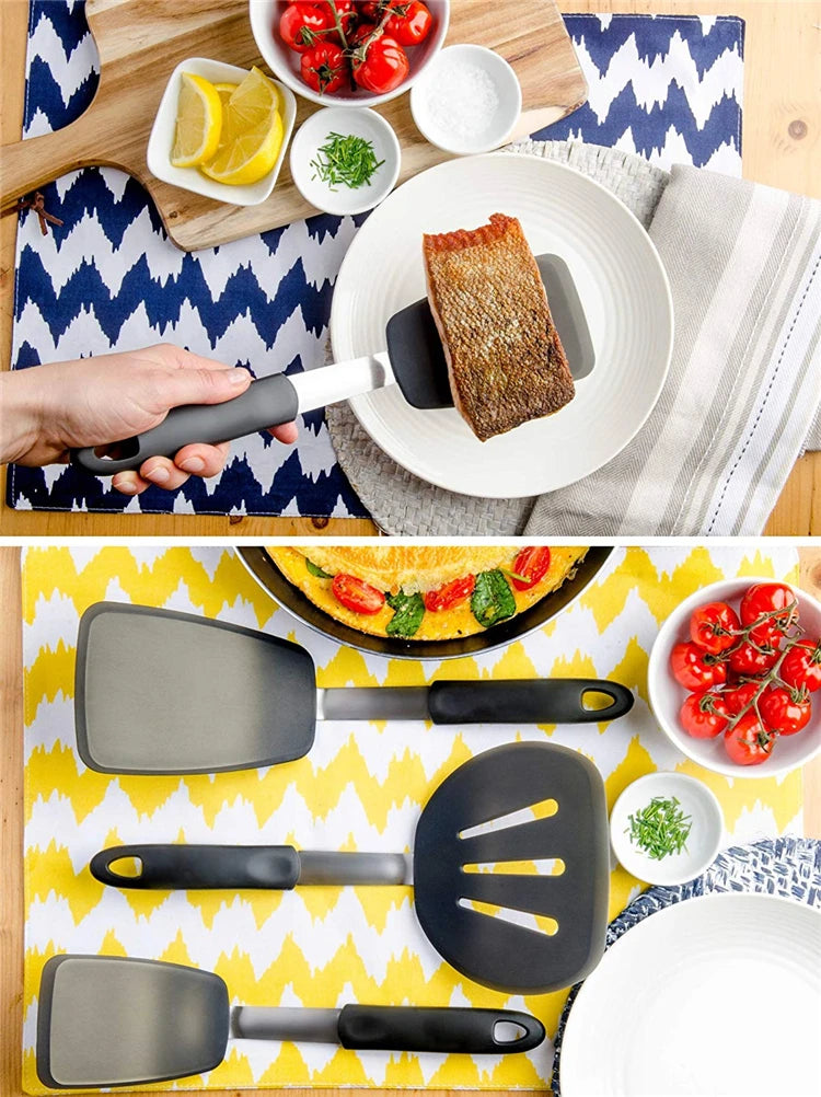 Heat Resistant Rubber Turners Cooking Utensils Set