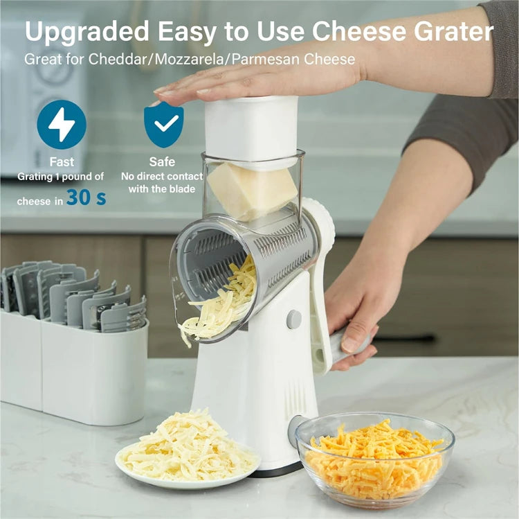 5 in 1 Rotary Cheese Grater Shredder