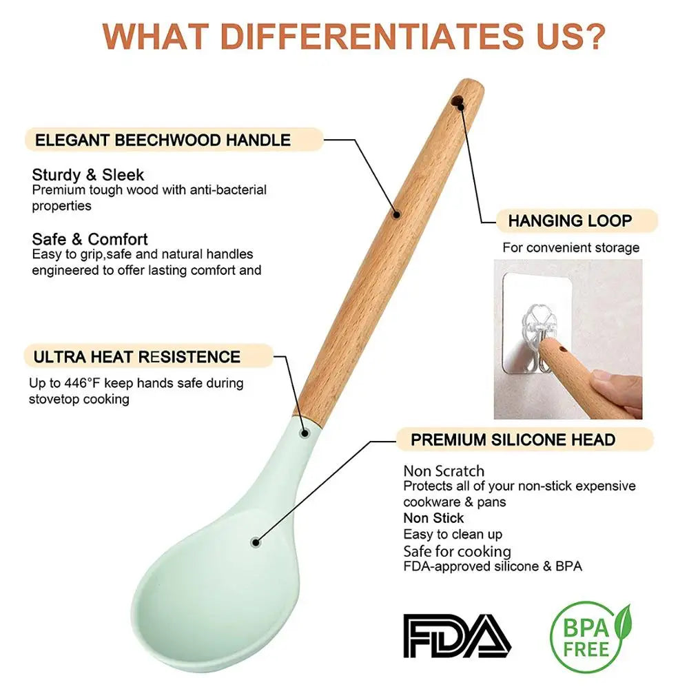 Silicone Cooking Utensils Set