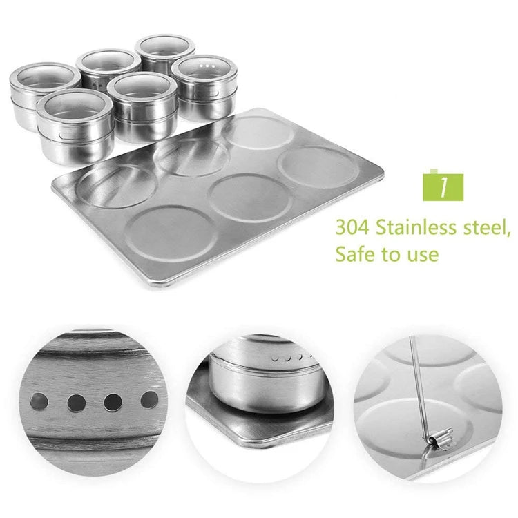 Magnetic Spice Jars with Spice Rack