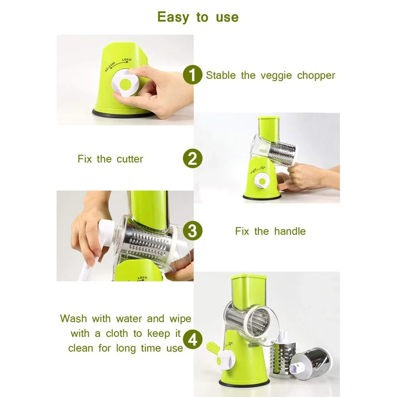 Manual Rotary Vegetable Slicer Cutter