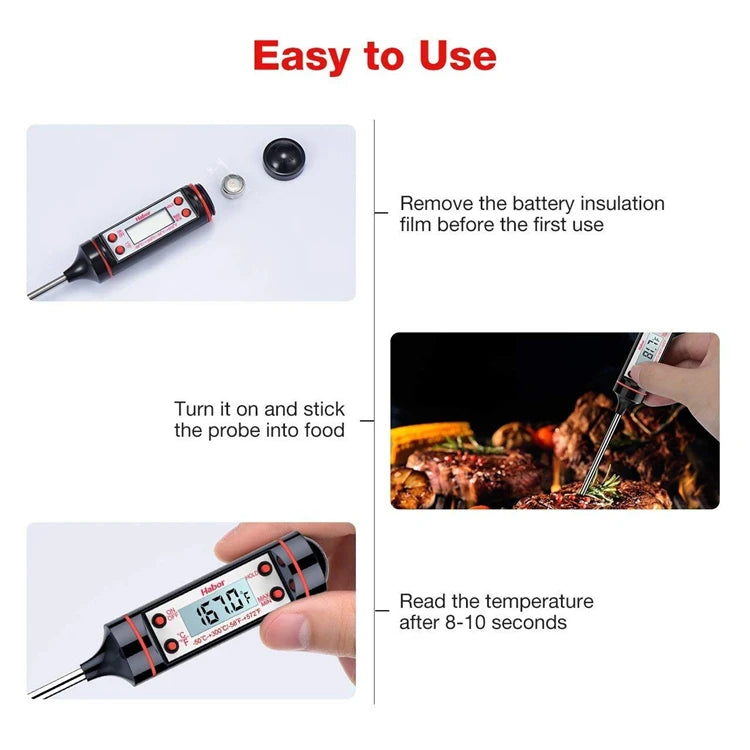 Stainless Steel Probe Cooking Thermometer
