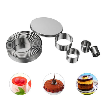 14Pcs/Set Round Cookie Biscuit Cutter Set