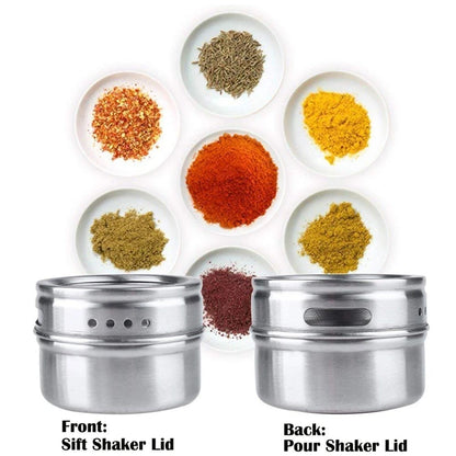 Magnetic Spice Jars with Spice Rack