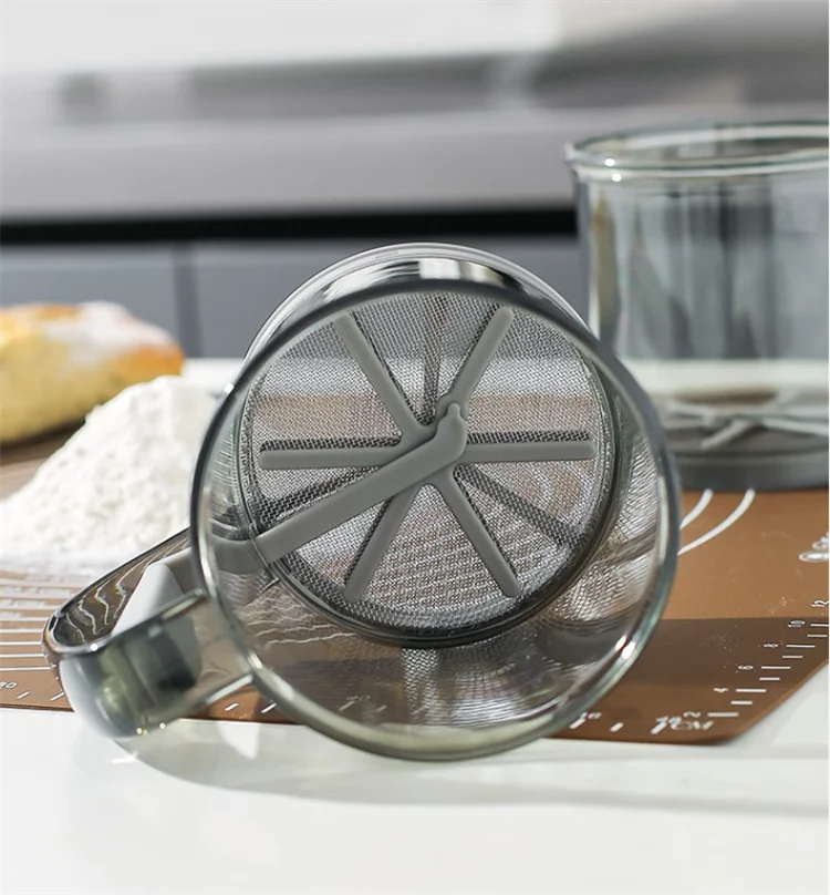 Handled 2 Cups Flour Sieve Sugar Sifter Powder