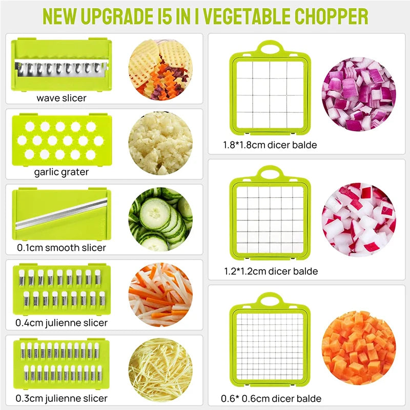 22 in 1 Vegetable Chopper Dicer Onion Chopper