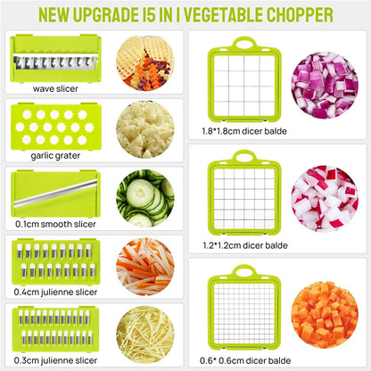 22 in 1 Vegetable Chopper Dicer Onion Chopper