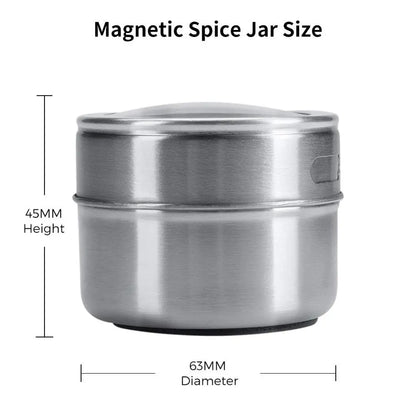 Magnetic Spice Tins Stainless Steel Spice Jars
