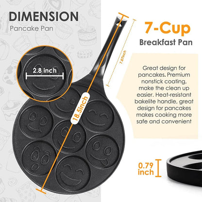 Smiley Face Pancake Pan 100% Non-stick