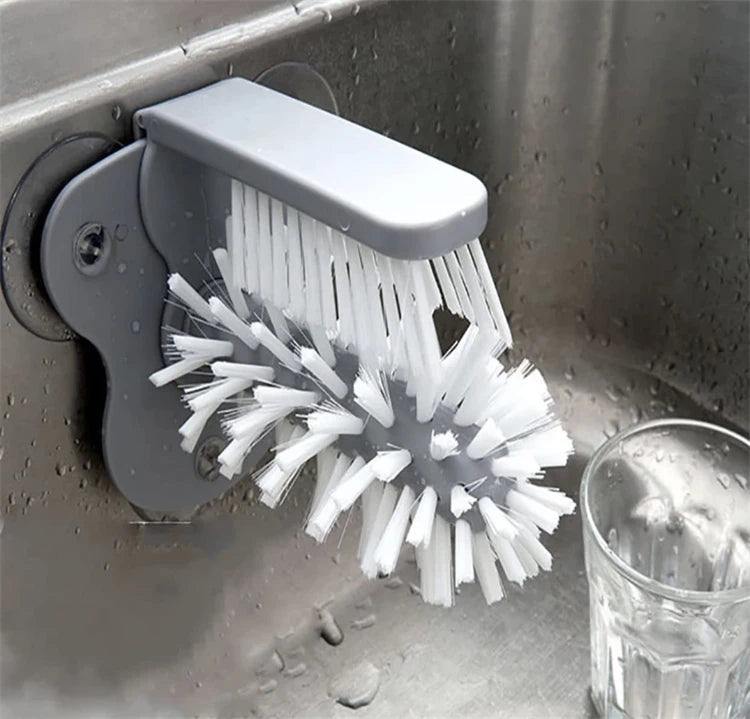 Water Bottle Cleaning Brush with Suction Base