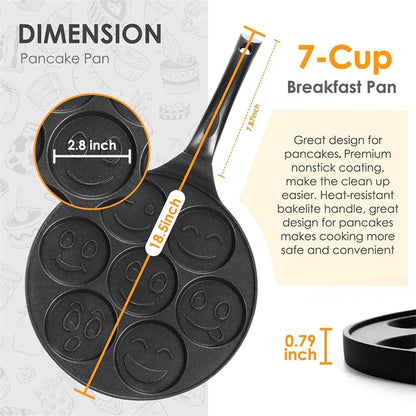 Smiley Face Pancake Pan 100% Non-stick