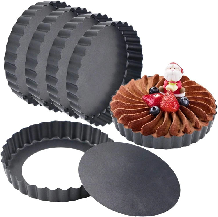 6 Size Mini Tart Pan with Removable Bottom