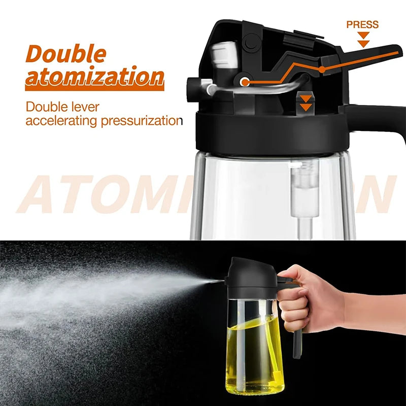 2 in 1 Olive Oil Dispenser Oil Sprayer