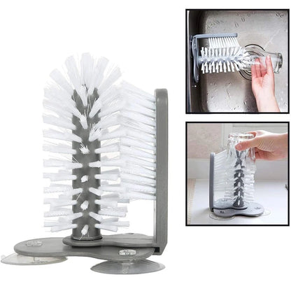 Water Bottle Cleaning Brush with Suction Base