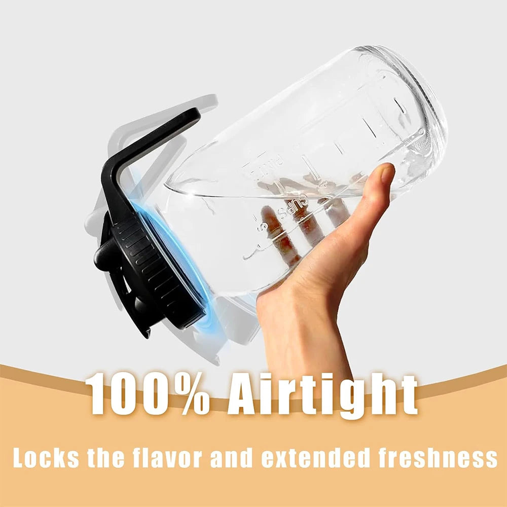 Mason Jar Pour Spout Lid with Handle Leak Proof