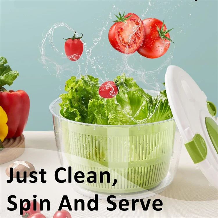 5 L  Large Salad Spinner Vegetable Washer Dryer Drainer