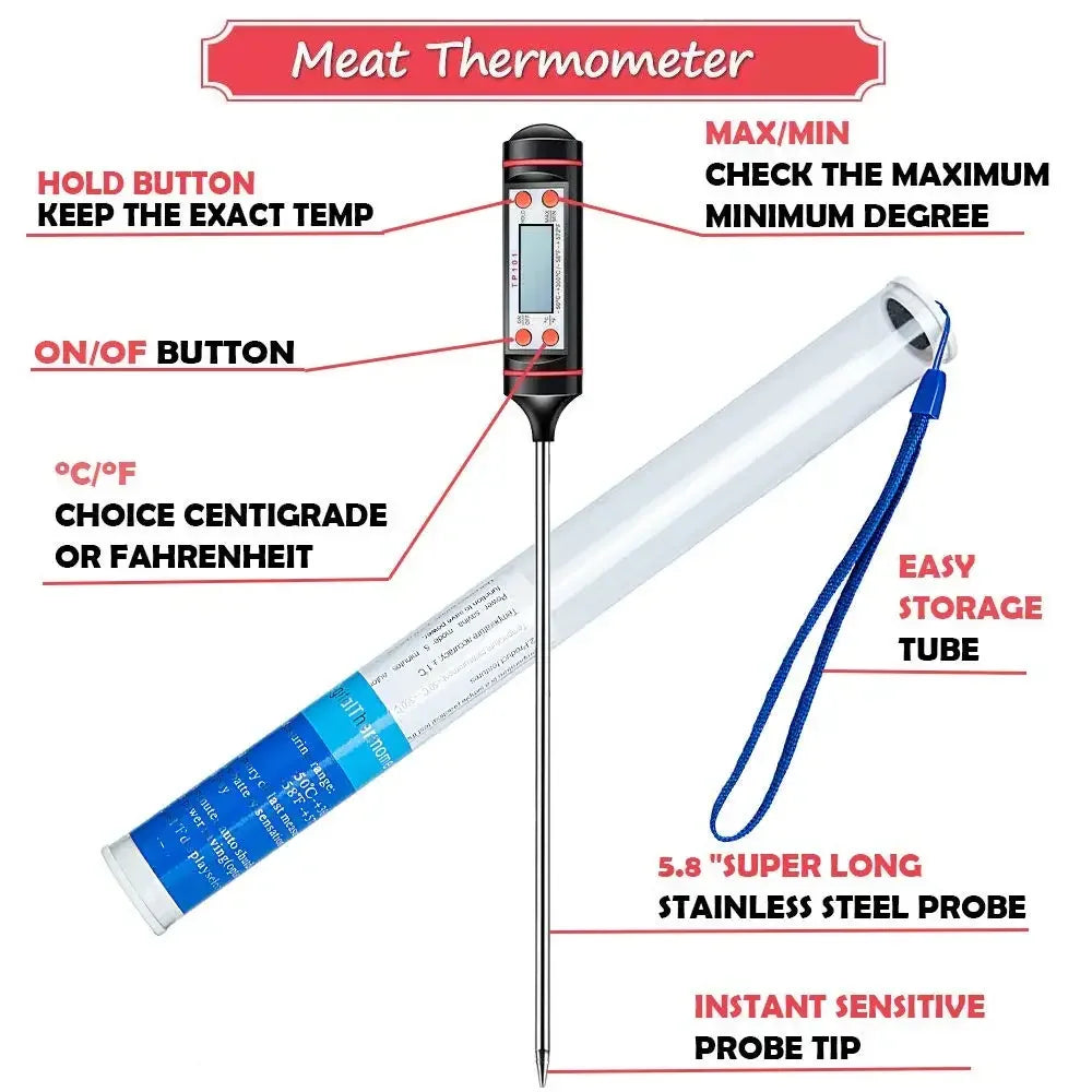 Stainless Steel Probe Cooking Thermometer
