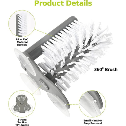 Water Bottle Cleaning Brush with Suction Base