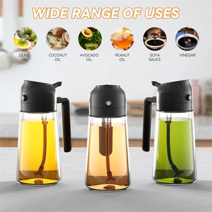 2 in 1 Olive Oil Dispenser Oil Sprayer