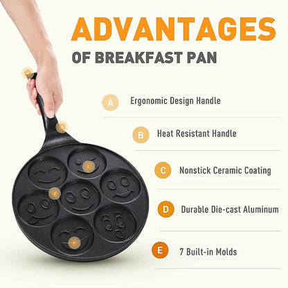 Smiley Face Pancake Pan 100% Non-stick