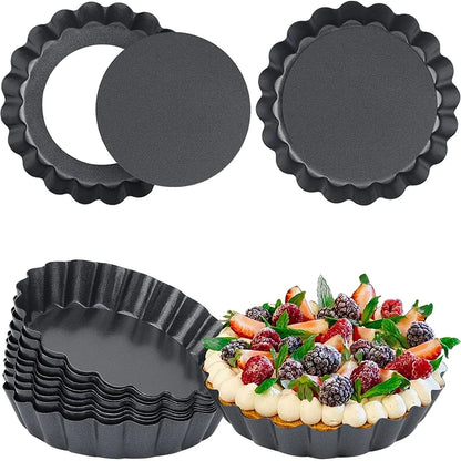 6 Size Mini Tart Pan with Removable Bottom