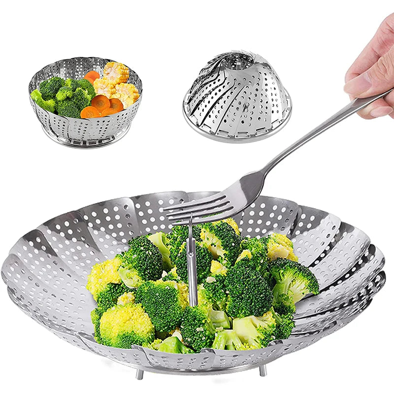 Expandable Stainless Steel Steamer Basket