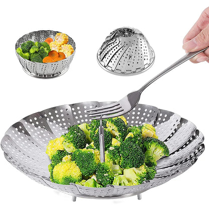 Expandable Stainless Steel Steamer Basket