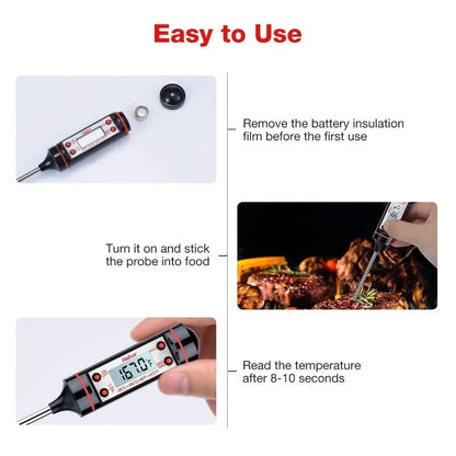 Stainless Steel Probe Cooking Thermometer
