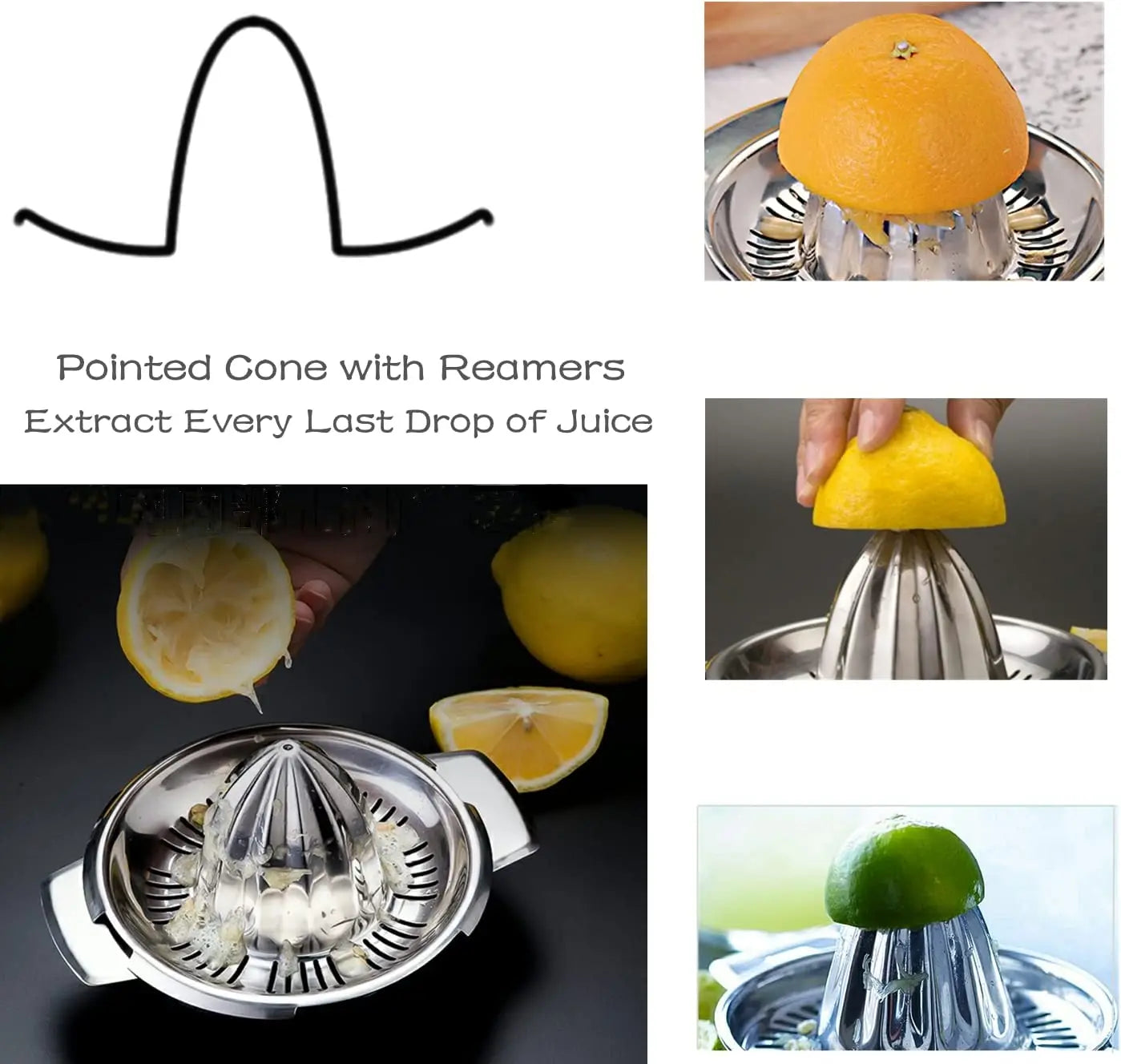 Stainless Steel Lemon Squeezer Manual Juicer