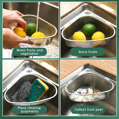 In-Sink Mesh Colander Strainer Basket
