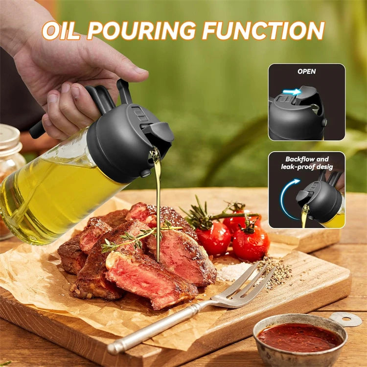 2 in 1 Olive Oil Dispenser Oil Sprayer