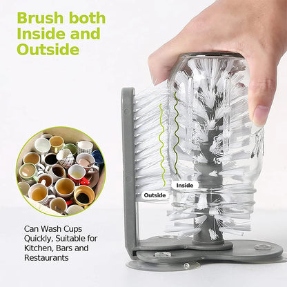 Water Bottle Cleaning Brush with Suction Base