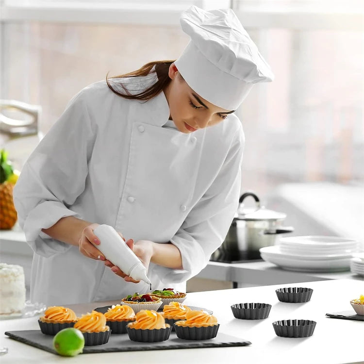 6 Size Mini Tart Pan with Removable Bottom