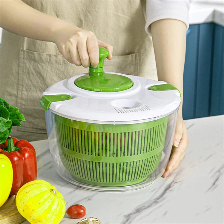 5 L  Large Salad Spinner Vegetable Washer Dryer Drainer