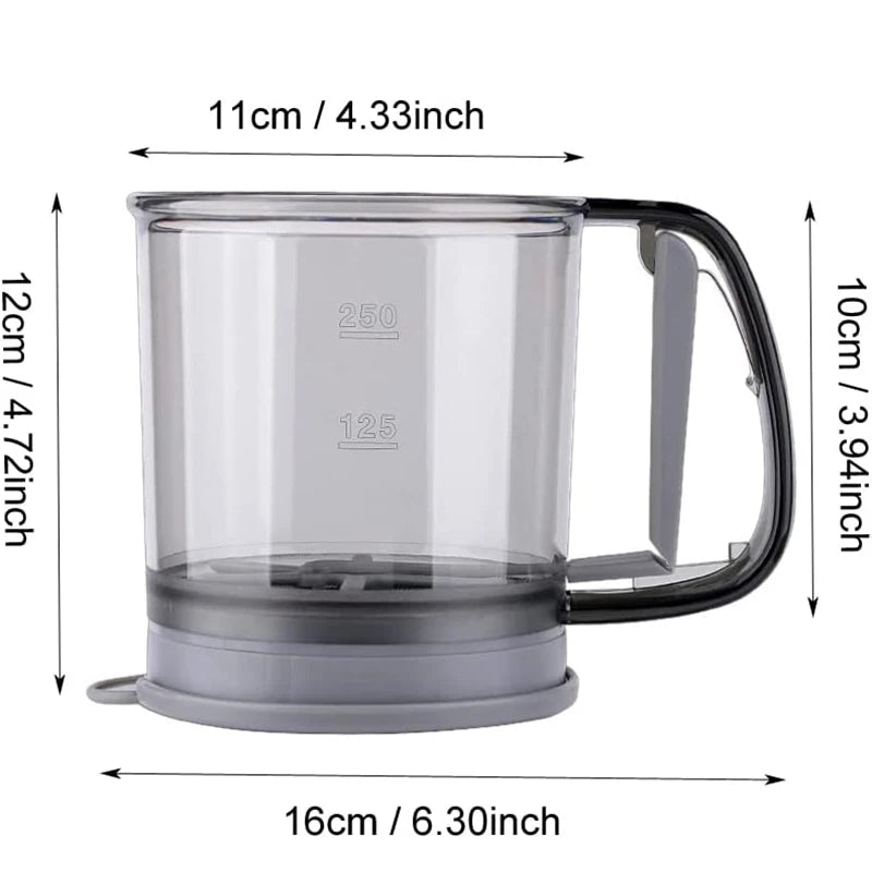 Handled 2 Cups Flour Sieve Sugar Sifter Powder