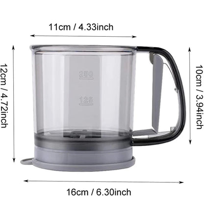 Handled 2 Cups Flour Sieve Sugar Sifter Powder