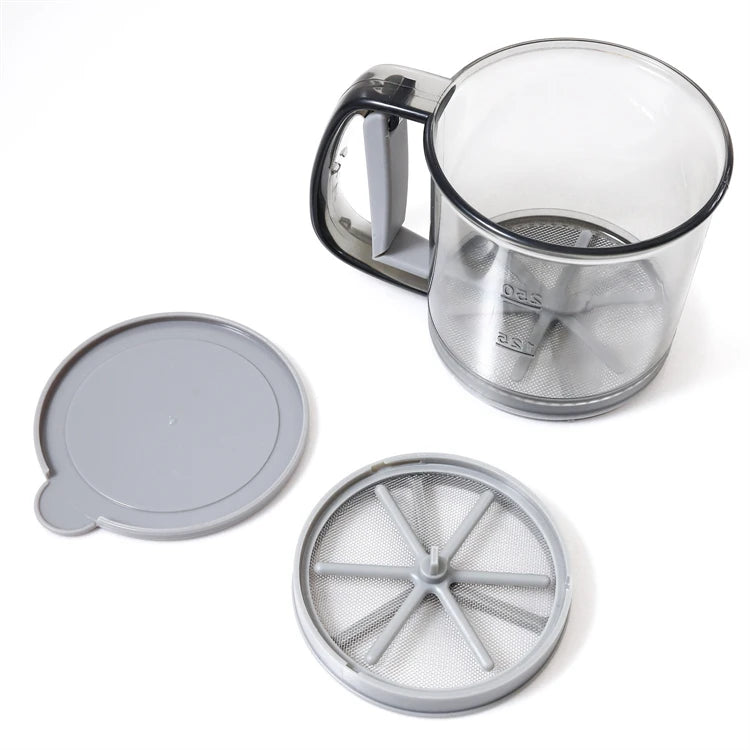Handled 2 Cups Flour Sieve Sugar Sifter Powder