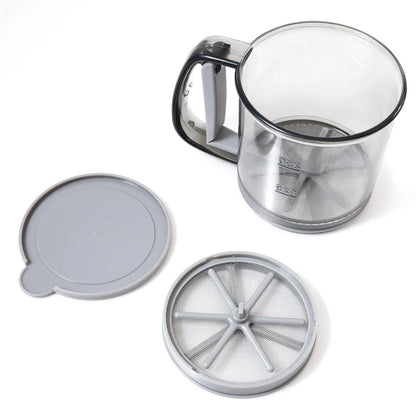 Handled 2 Cups Flour Sieve Sugar Sifter Powder