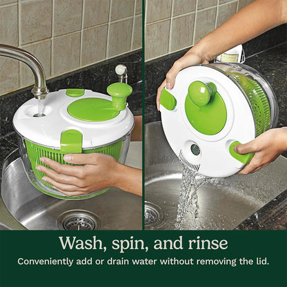 5 L  Large Salad Spinner Vegetable Washer Dryer Drainer