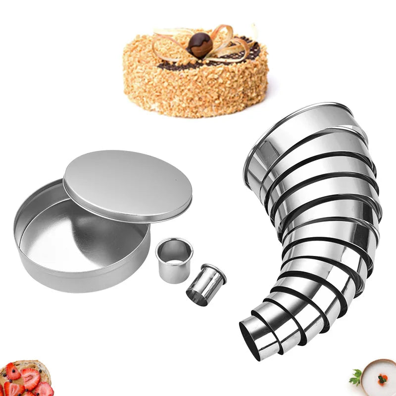14Pcs/Set Round Cookie Biscuit Cutter Set