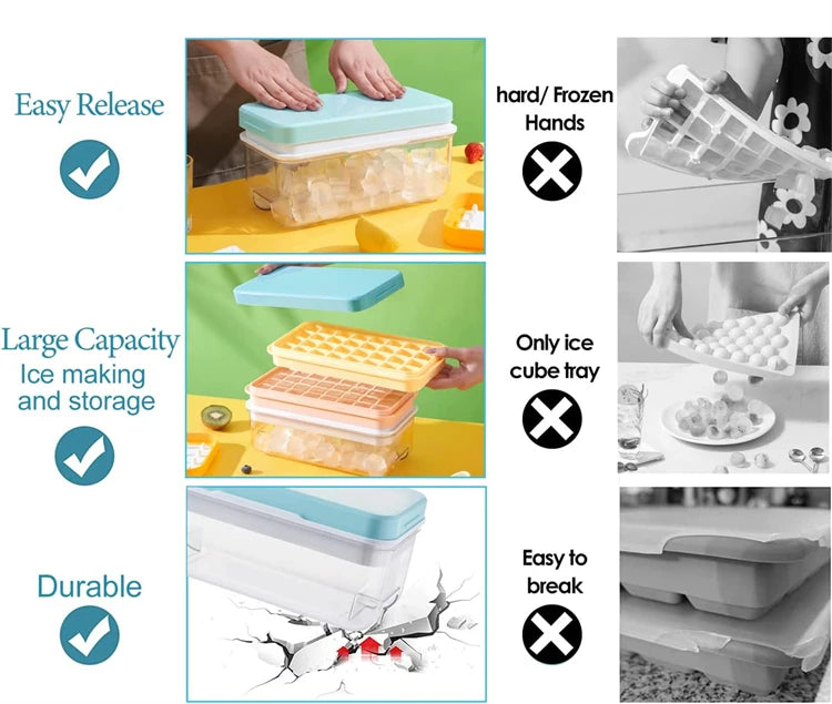 Ice Cube Tray with Stackable