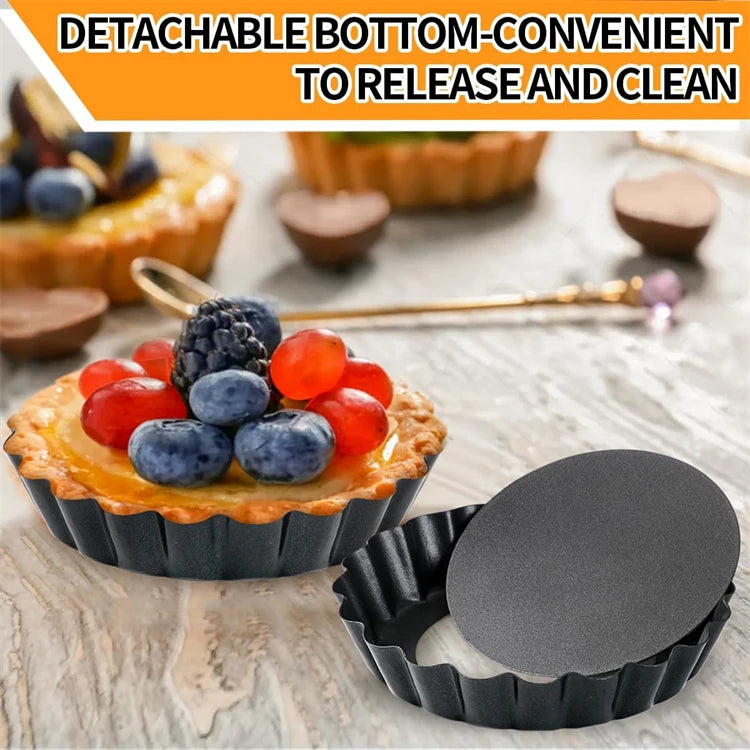 6 Size Mini Tart Pan with Removable Bottom