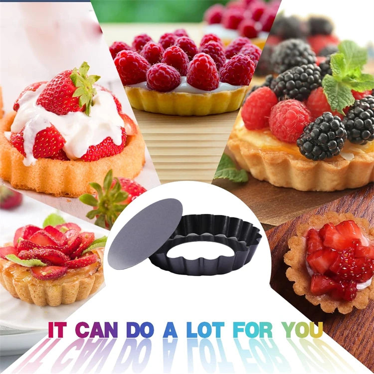 6 Size Mini Tart Pan with Removable Bottom