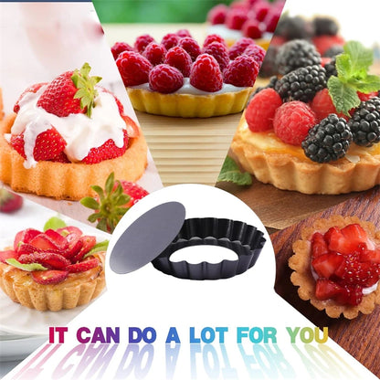 6 Size Mini Tart Pan with Removable Bottom
