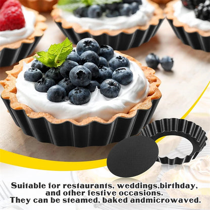 6 Size Mini Tart Pan with Removable Bottom