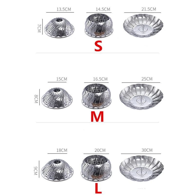 Expandable Stainless Steel Steamer Basket