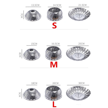 Expandable Stainless Steel Steamer Basket
