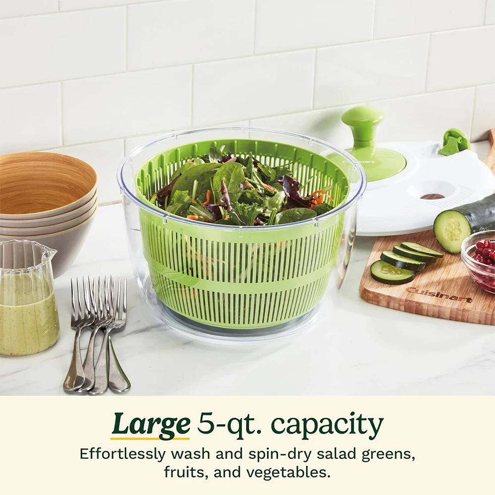 5 L  Large Salad Spinner Vegetable Washer Dryer Drainer