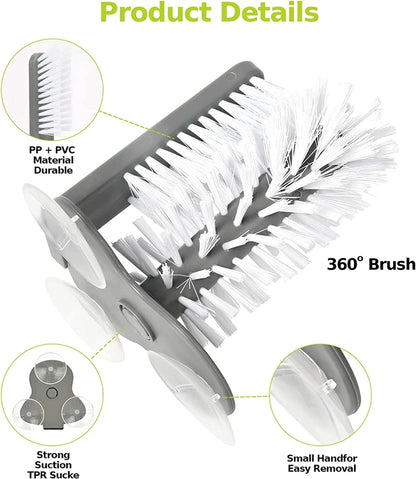 Water Bottle Cleaning Brush with Suction Base
