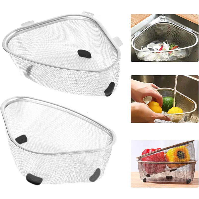 In-Sink Mesh Colander Strainer Basket